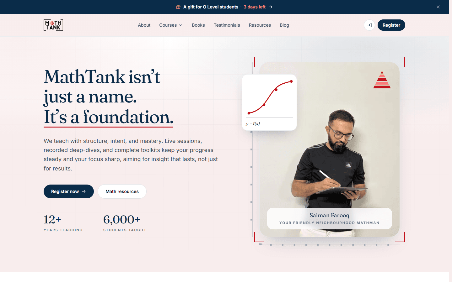 Math Tank by Salman homepage
