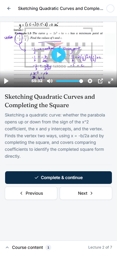 Lecture viewer on mobile